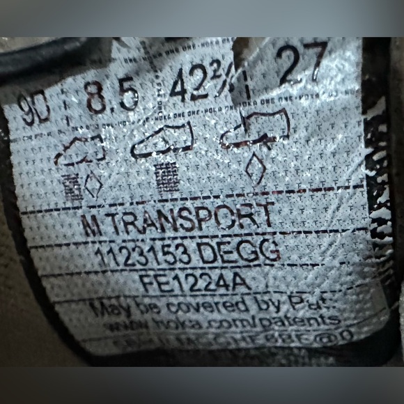 Hoka One One Transport Tan Trail Shoes Quick Toggle Lace, Cordura, Vibram Size 9 - Picture 4 of 16